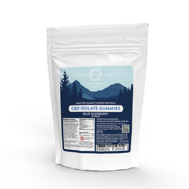 CBD Isolate Gummies – Blue Raspberry (500mg) | Colorado Cures