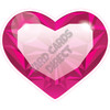 Crystal Heart - Pink - Style A - Yard Card