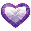 Crystal Heart - Purple - Style A - Yard Card