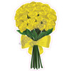Bouquet of Roses - Yellow - Style A - Yard Card