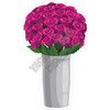 Vase of Roses - Pink - Style A - Yard Card