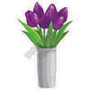 Vase of Tulips - Purple - Style A - Yard Card