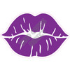 Kiss Lips - Purple - Style A - Yard Card
