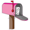 Mailbox - Pink - Style A - Yard Card