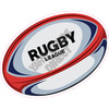 Rugby Ball - Red - Style A - Yard Card