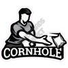 Cornhole - Black - Statement - Style A - Yard Card