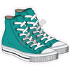 Shoes - Basketball - Teal - Style A - Yard Card