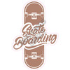 Statement - Skateboarding - Rose Gold - Style A - Yard Card