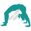 Silhouette - Gymnastics - Teal - Style A - Yard Card