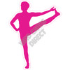 Silhouette - Gymnastics - Hot Pink - Style B - Yard Card