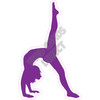 Silhouette - Gymnastics - Purple - Style C - Yard Card
