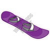 Snowboard - Purple - Style A - Yard Card