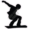 Silhouette - Snowboard - Style A - Yard Card