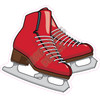 Ice Skates - Red - Style B - Yard Card