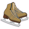Ice Skates - Old Gold - Style B - Yard Card