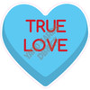 Candy Heart - Blue - True Love - Style A - Yard Card