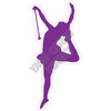 Silhouette - Baton Twirl - Purple - Style B - Yard Card