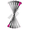 Twirling Baton - Hot Pink - Style A - Yard Card