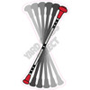 Twirling Baton - Red - Style A - Yard Card