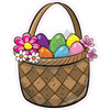 Easter Basket - Flower - Style A - Yard Card