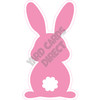 Silhouette - Bunny - Light Pink - Style A - Yard Card