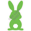Silhouette - Bunny - Light Green - Style A - Yard Card
