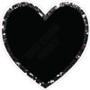 Heart - Style A - Chunky Glitter Black  - Yard Card