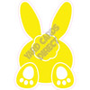 Silhouette - Bunny - Yellow - Style B - Yard Card