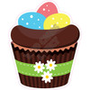 Easter - Cupcake - Eggs - Style A - Yard Card