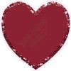 Heart - Style A - Chunky Glitter Burgundy - Yard Card
