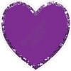 Heart - Style A - Chunky Glitter Purple - Yard Card