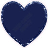 Heart - Style A - Chunky Glitter Dark Blue - Yard Card