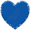 Heart - Style A - Chunky Glitter Medium Blue - Yard Card