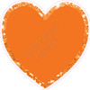 Heart - Style A - Chunky Glitter Orange - Yard Card