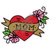 Mom Heart With Pink Flower - Style A - Yard Card