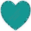 Heart - Style A - Large Sequin Teal - Yard Card