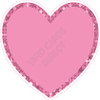 Heart - Style A - Large Sequin Light Pink - Yard Card