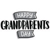 Statement - Happy Grand Parents Day - Silver - Style D - Yard Card