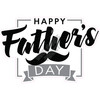 Statement - Happy Fathers Day - Silver - Style A - Yard Card