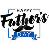 Statement - Happy Fathers Day - Medium Blue - Style A - Yard Card