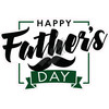 Statement - Happy Fathers Day - Dark Green - Style A - Yard Card