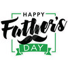 Statement - Happy Fathers Day - Medium Green - Style A - Yard Card