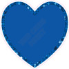 Heart - Style A - Large Sequin Medium Blue - Yard Card