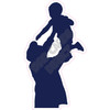 Father Holding Son - Dark Blue - Style A - Yard Card