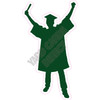 Graduation - Dark Green - Silhouette - Style A