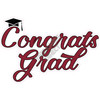 Statement - Congrats Grad - Burgundy - Style A - Yard Card