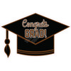 Statement - Congrats Grad Hat - Brown - Style A - Yard Card