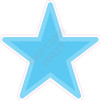 Star - Style A - Solid Light Blue - Yard Card