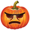 Pumpkin With Face - Orange - Style C - Yard Card