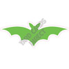 Silhouette - Bat - Light Green - Style A - Yard Card